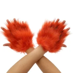 unbranded Katt Tassar Handskar Cosplay Djur Tassar Fingerlösa Vantar Therians Tassar Fursuit><noscript><img width=