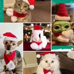 Katt tomteluva med halsduk, juldräkt set valp hund katt tomteluva><noscript><img width=