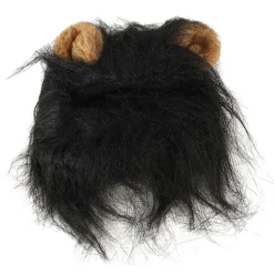 Kattman Peruk Bedårande Söt Rolig Kostym Hatt med Öron för Katter Små Hundar Svart><noscript><img width=