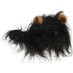 Kattman Peruk Bedårande Söt Rolig Kostym Hatt med Öron för Katter Små Hundar Svart><noscript><img width=