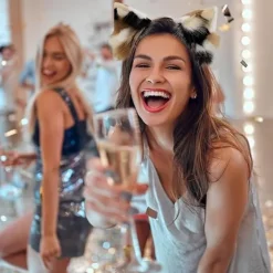 Kattöron och svans set realistisk päls kattöron smidig böjbar kattsvans med inbyggd ram för cosplay Hallowen festdekor> Tillbehör