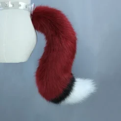 Kattöron Varg Räv Öron Djur Söt pannband Tillbehör för Halloween (Öron + Svans Set)><noscript><img width=