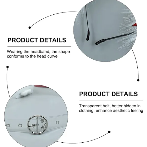 Kattöron Varghund Rävöron Djur Söta Huvudtillbehör för Halloween Jul (Öron + Svans Set)> Huvudbonader