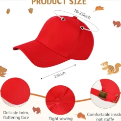 Kavoc Halloween Ekorrkostymer Set Inkluderar Ekorröron Pannband, Basebollkepsar och Glasögon för Män Kvinnor Fest Maskerad><noscript><img width=