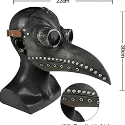del KEEHOM Pesten Doktormask, Latex Lång Näsa Fågelnäbb Mask Pestnäbb Mask Doktor Fågelmask Nit Steampunk><noscript><img width=