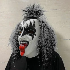 FMYSJ Kiss Bnd Gene Simmons Punk Msk Ltex Cosply Msker Chim Witz Rock Br Prty Hlloween Msker Kostym Rekvisit (FMY)><noscript><img width=