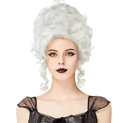 GETIT Klassisk 1700-tals Barock Marie Antoinette Peruk Dam Vuxen Halloween Cosplay Tillbehör Silver> Peruker