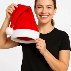 Sassier Klassisk Tomteluva – Lyxig & Trendig Julmössa för Julfest och Hemmamys one size> Huvudbonader