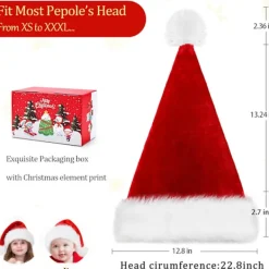 Klassisk Tomteluva för Vuxna - Unisex Julhatt för Jul- & Nyårsfester> Huvudbonader