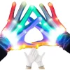 Kännande LED-handskar, 1 par LED-flerfärgade blinkande handskar, blinkande skelett> Tillbehör