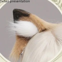 Konstgjord päls lejon katt räv varg lurvig svans och klämma öron för Halloween KLB> Tillbehör