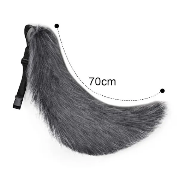 Konstgjord Päls Stor Svans Räv Katt Hund Varghals Set Halloween> Tillbehör