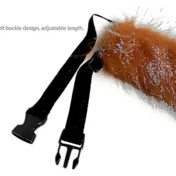 Konstgjord Pälsräv Svans Katt Varulv Cosplay Kostym Set Plysch Mask Fluffiga Tassar Handskar Halloween Jul -FÄRG: Vit><noscript><img width=