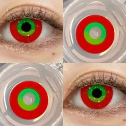 Korrigerade 1 par Kaneki Cosplay Färgade Kontaktlinser Halloween Anime-linser -5.50><noscript><img width=