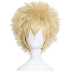 DMstore Kort Afro Fluffy Anime Cosplay Peruk Cosplay Peruk För Halloween(blond),wz-1328 (FMY)><noscript><img width=
