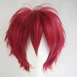 Kort Peruk för Män Cosplay Peruk Färgad Peruk Anime Peruk Set Cosplay Omvänd Kort Hår> Peruker