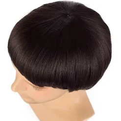 Kort Svamphår Peruk för Män - Syntetisk 60-tals Sida Peruk för Anime><noscript><img width=