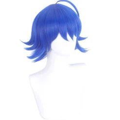 GeekAtmosphere Kort vågig mörkröd peruk Anime Tanjirou peruk Halloween kostymfest Cosplay peruk-BLÅ><noscript><img width=