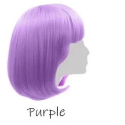 Korta bob-peruker neon party-peruker> Peruker