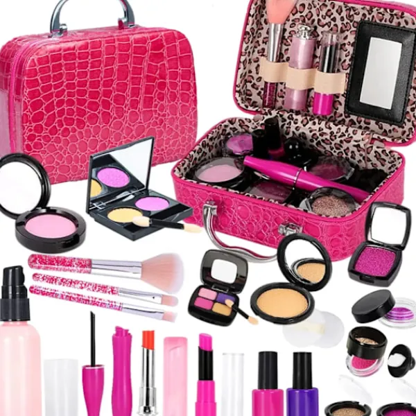 Kosmetisk lekset Med Läppstift Nagelfärg Ögonskuggor Och Smink Borstar> Smink