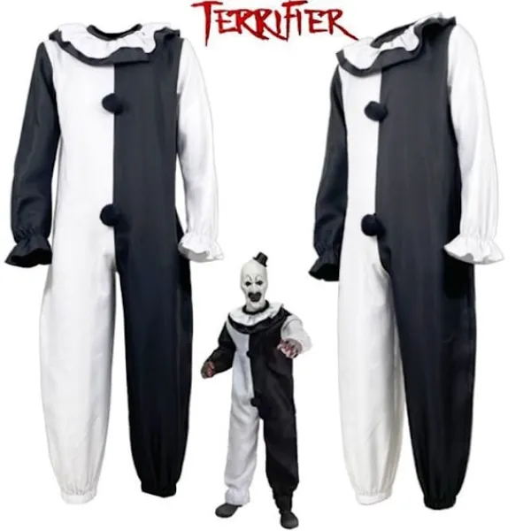 ECLshop KOSTYM - Terrifier Art the Clown Cosplay-kostym för Halloween xl> Dräkter