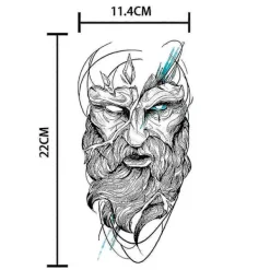 Kotbs 6 Ark Full Arm Temporär Tatuering, Vattentäta Extra Stora Temporära Tatueringar För Kvinnor Män Vuxna Svart Dödskalle Ros Kroppskonst Tatueringsklistermärke Falsk | Fyndiq> Smink