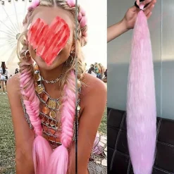 Kpop Demon Hunter Cosplay Kostym Rumi Mira Zoey Huvudbonad Halloween Party Hårperuk Lång Anime Cosplay Peruker för Barn><noscript><img width=