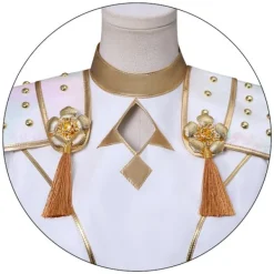 K-Pop Demon Hunter Cosplay Kostym | Zoe Vit Outfit Komplett Set*Zoe Peruk*En storlek One size><noscript><img width=