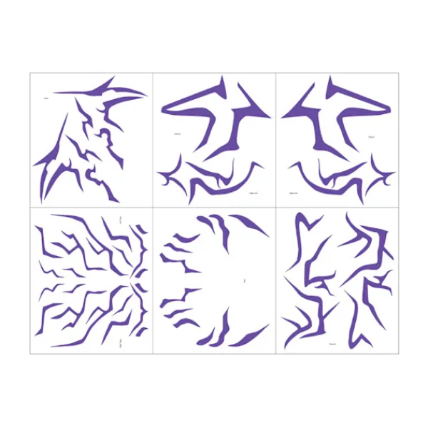 Kpop Demon Hunter Girl Group Tatuering Klistermärke Cosplay Blixt Demon Hunter Smink Ansikts Klistermärke Roll> Smink