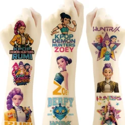 K-POP Demon Hunter Girl Group Tatueringar Klistermärken 20 Ark Tecknade Tatueringar Klistermärken Vattenöverföring Engångs Klistermärken-FD-> Smink