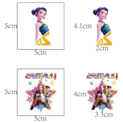 K-POP Demon Hunter Girl Group Tatueringar Klistermärken 20 Ark Tecknade Tatueringar Klistermärken Vattenöverföring Engångs Klistermärken-FA-> Smink