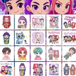 K-POP Demon Hunter Girl Group Tatueringar Klistermärken 20 Ark Tecknade Tatueringar Klistermärken Vattenöverföring Engångs Klistermärken> Smink