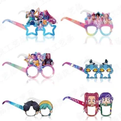 KPOP DEMON HUNTER party pappersglasögon dekoration party fotoglasögon atmosfär rekvisita Photo Glasses 12-Pack - Type B> Tillbehör