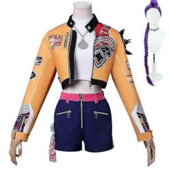 K-pop Demon Hunter Rumi Cosplay Kostymset - Maskerad för kvinnor, Halloweenfestdräkter 120 delar Barn Rumi med peruk-WELLNGS Rumi With Wig> Dräkter