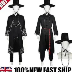 Kpop Demon Hunters Cosplay Kostym - Jinu Idol Outfit med Peruk och Hatt, okvecka Maskerad, Anime Rollspelsdräkt Kid 130> Dräkter