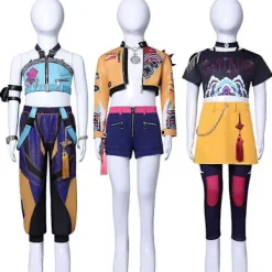 KPop Demon Hunters Rumi Mira Zoey Cosplay Kostymset - Maskeradklänning för kvinnor _d Mira Med Peruk{FY} 130 Kids> Dräkter