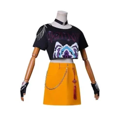 KPop Demon Hunters Rumi Mira Zoey Cosplay Kostymset - Maskeradklänning för kvinnor _d Mira Med Peruk{FY} 130 Kids> Dräkter