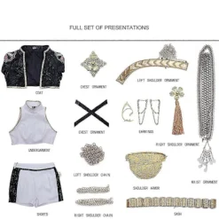 KPop Demon Hunters Rumi Svart Cosplay Outfit för Kvinnor & Halloweenfester 120 Barn-FM- Rumi Without Wig> Dräkter