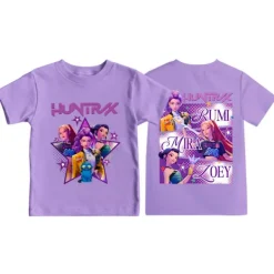 AIZHENCHEN K-Pop Demon Hunters T-shirt lila purpur 120cm> Huvudbonader