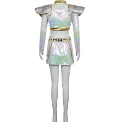 Kpop Demon Hunters Cosplay Kostymset Vit Halloweenfest Fancy Dress Outfit för Kvinnor Tonåringar Anime Fans 140><noscript><img width=