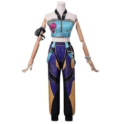 KPop Demon Hunters Zoey Cosplay Kostymset Halloweenfest Maskerad för Kvinnor 3XL> Dräkter