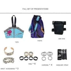 KPop Demon Hunters Zoey Cosplay Kostymset Halloweenfest Maskerad för Kvinnor 3XL><noscript><img width=