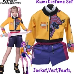 K-Pop Rumi Zoey Mira Demonjägare Cosplay Dräkt Set><noscript><img width=