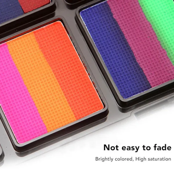 Kroppsfärgspalett Vattenbaserad 10 Galler Säker Professionell Ansiktsmålningspalett För Fest Opera Föreställning> Smink