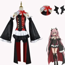 Krul Tepes Cosplay Kostym Anime Seraph of The End Owari No Seraph Krul Tepes Cosplay Peruk Häxa Vampyr Klänning Halloween Kläder -FA- Costume and Wig | Fyndiq><noscript><img width=
