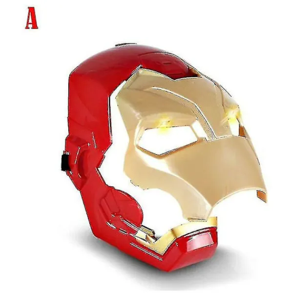 Kryc Marvel Avengers 4 Iron Man Captain America Mask Ljus Ljud Öppen Ansiktshjälm Mask För Barn Halloweenc A Thsidne> Masker