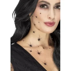 Krypande spindelöverföringar, 2 ark per förpackning, 23 spindlar per ark, smink och maskerad> Smink