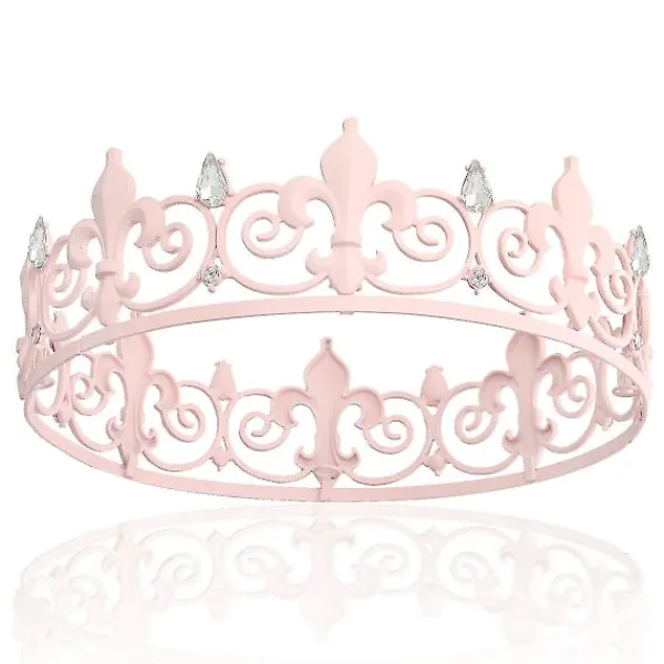 Kunglig krona i metall och tiaror för cosplay, bal och bal> Huvudbonader