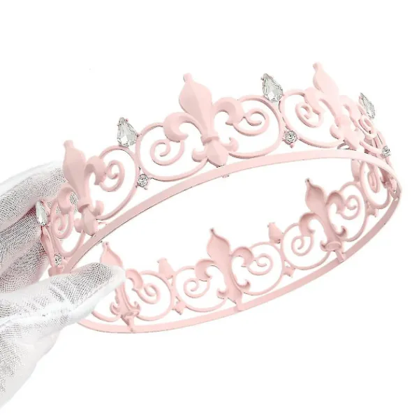 Kunglig krona i metall och tiaror för cosplay, bal och bal> Huvudbonader