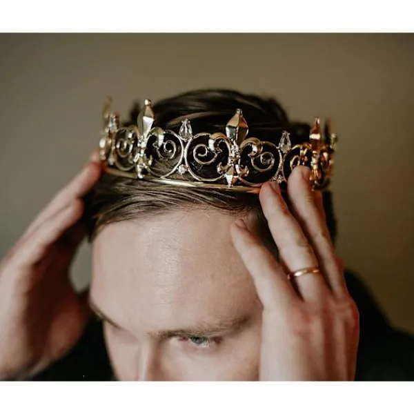 Kunglig kungakrona för män - Prinsens metallkronor och tiaror> Huvudbonader
